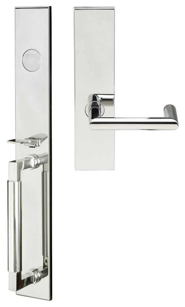 Stuttgart Lever, Mortise Dummy Handleset, Left Hand, Polished Stainless Steel