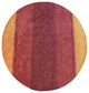 HAND KNOTTED LOOM WOOL ECO-FRIENDLY AREA RUGS - Round, Orange, Contemporary