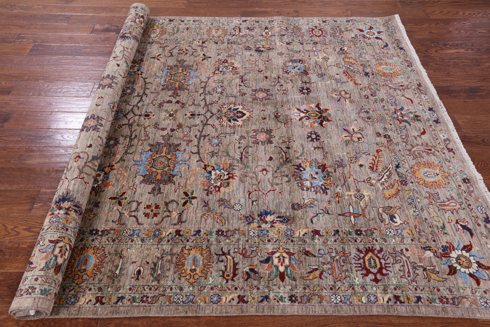Persian Tabriz Handmade Wool Rug 6' 10" X 9' 10" Q9999