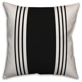 White and Black Farmhouse Stripe 20x20 Throw Pillow