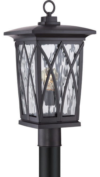 Quoizel GVR9010K One Light Outdoor Post Mount Grover Mystic Black