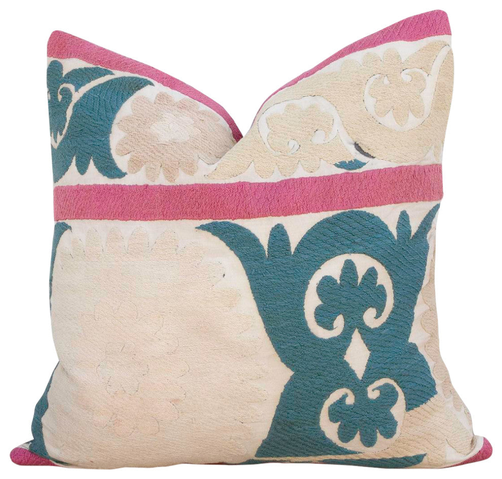 Orchid Vintage Suzani Pillow