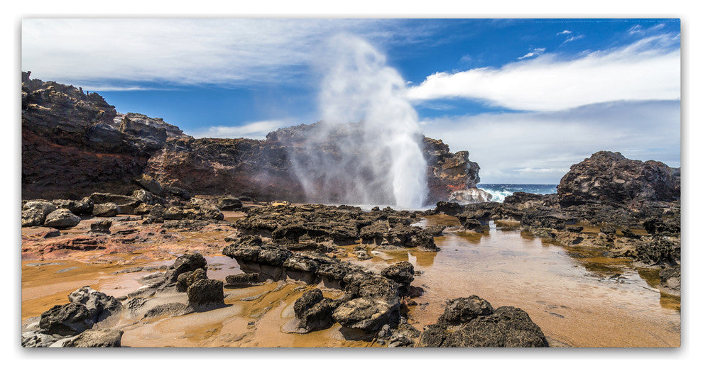 Pierre Leclerc ''Nakalele Blowhole'' Canvas Art, 47x24