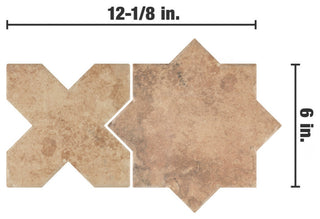 SomerTile Tech Land Star Fire/Cross Fire 6" x 12-1/8" Floor and Wall Tile