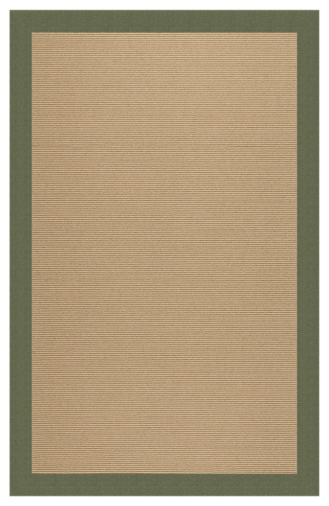 Zoe-Sisal Machine Tufted Rectangle Rug, Plant Green, 3'x5'