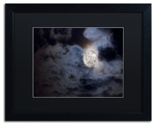 Jason Shaffer 'Supermoon ' Matted Framed Art, Black Frame, Black Mat, 20x16