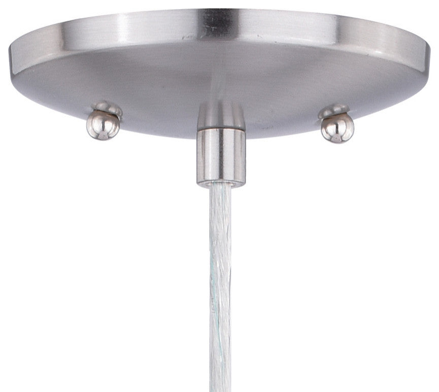 Milano 4.75" Mini Pendant Caribbean Swirl Glass Satin Nickel