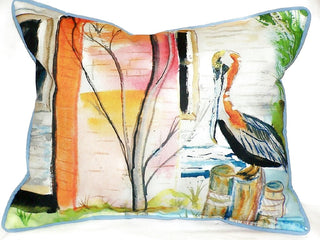 Betsy's Pelican Large Indoor/Outdoor Pillow 16x20