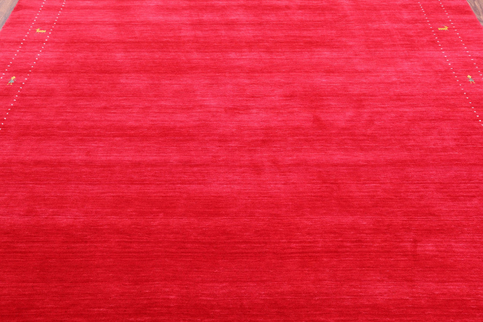 8' Square Persian Gabbeh Hand Knotted Wool Rug - Q15026