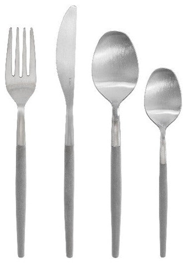 Maxime Flatware Set 16 Piece Mourning Dove