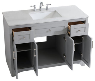 22" Traditional Grey-Light Bathroom Vanity