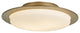 Oceanus Semi-flush, Soft Gold Finish, Opal Glass