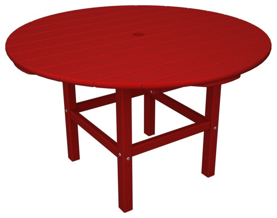 Polywood Kids 38" Dining Table, Sunset Red
