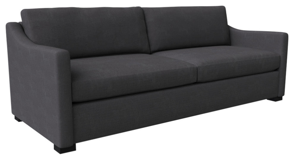 Nativa Interiors Ashley 95" Sofa, Charcoal, Depth: Classic