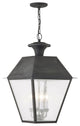 Livex 2174-61 4-Light Charcoal Outdoor Chain Lantern, Charcoal