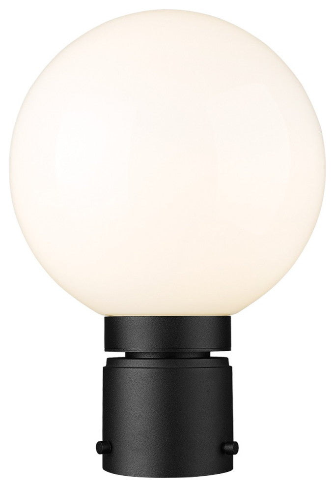 Zlite 597PHM-BK 1-Light Outdoor Post Mount Fixture, Opal