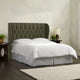 Bradwell Tufted Wingback Headboard, Velvet Loden, King