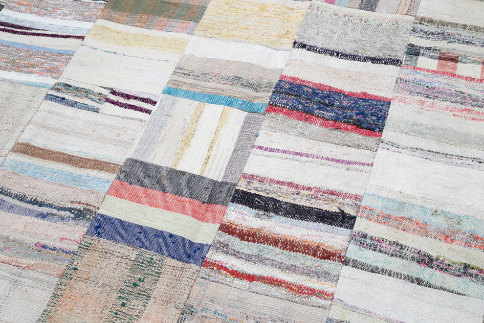 Rug N Carpet - Handmade Anatolian 7' 5'' x 11' 7'' Rustic Patchwork Kilim Rug
