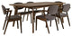 Coaster Malone 7-piece Rectangular Wood Dining Set Dark Walnut and Gray