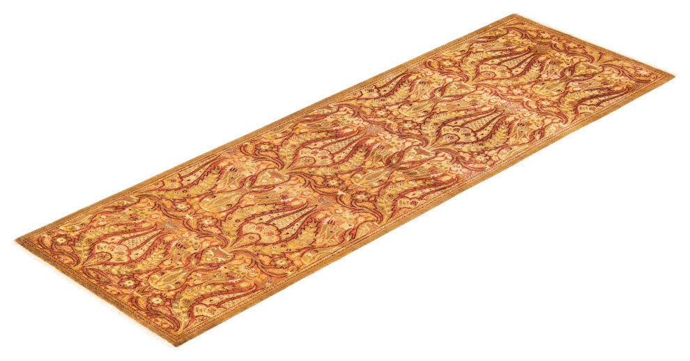 Sahu One-of-a-Kind Hand-Knotted Runner Yellow, 2'8"x8'1"