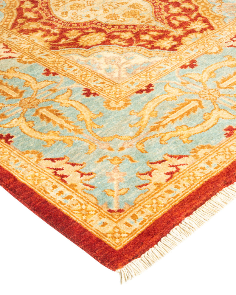 Caloocan One-of-a-Kind Hand-Knotted Area Rug Orange, 5'1"x7'4"