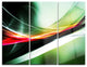 "Elegant Color Pattern" Digital Metal Wall Art, 3 Panels, 36"x28"