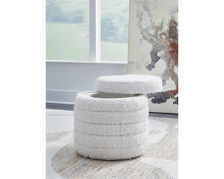 Duntler Ivory Storage Ottoman