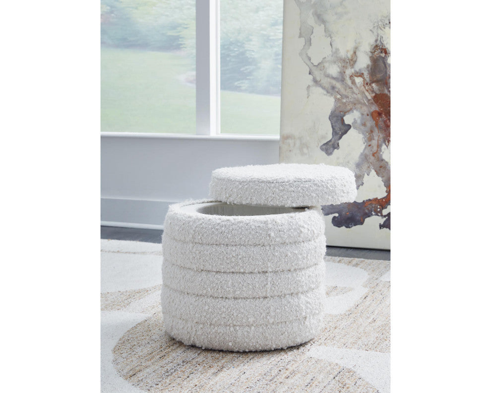 Duntler Ivory Storage Ottoman