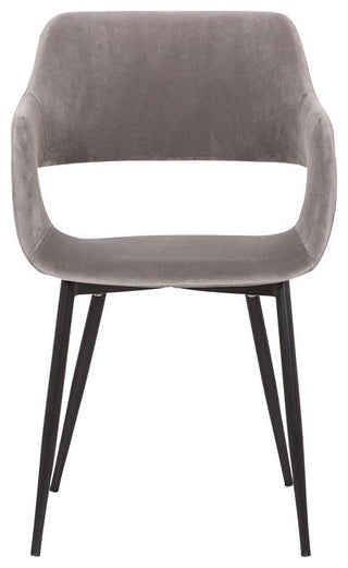 Ariana Mid-Century Open Back Dining Accent Chair, Gray