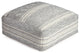 Hossegor 34" x 34" x 16" Navy Blue Ottoman