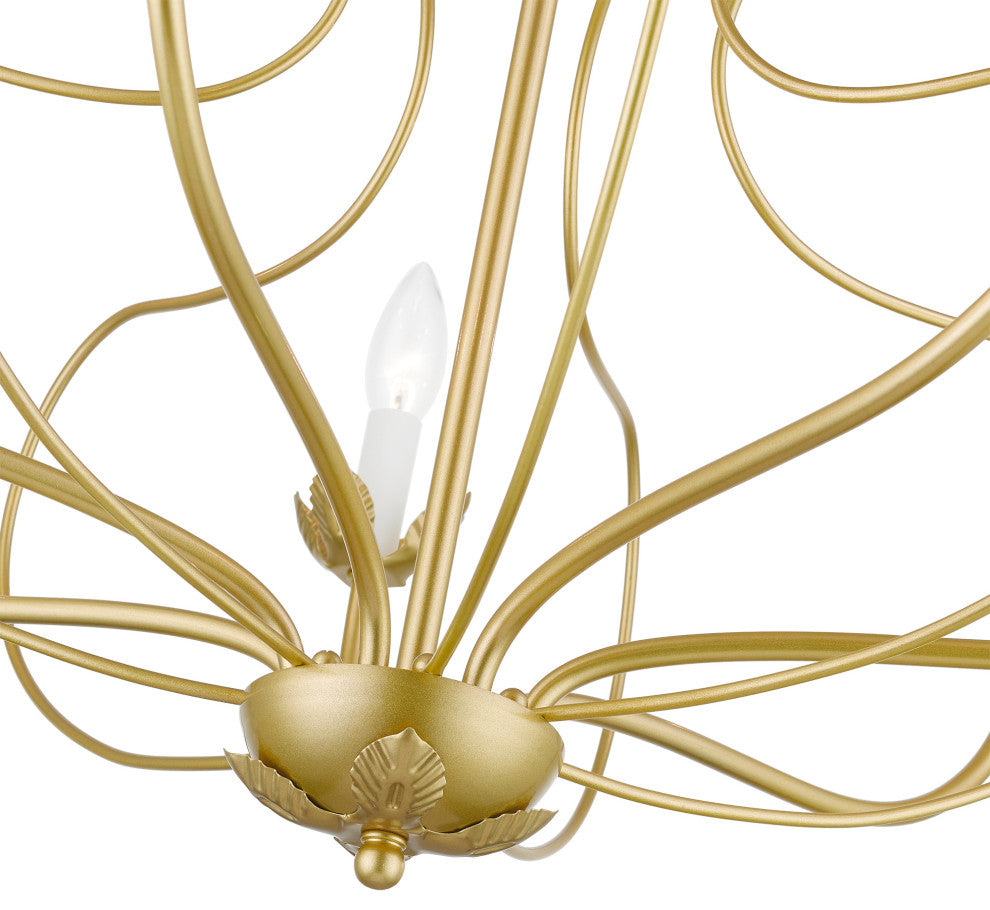 Livex Lighting 7 Light Soft Gold Chandelier