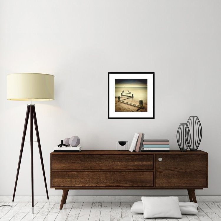 "Beach Memories" Framed Digital Print by Michael Oates, 26"x26"
