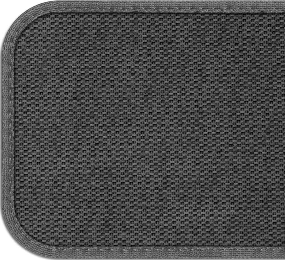 Set of 15 Skid-Resistant Carpet Stair Treads Gray, 8"x27"