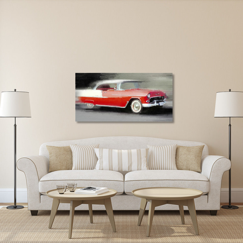 "1955 Chevrolet Bel Air Coupe Watercolor" Fine Art Print