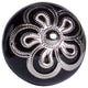 Knob-It Vintage Handpainted Ceramic Knobs, Set of 12, Light Blue/Silver