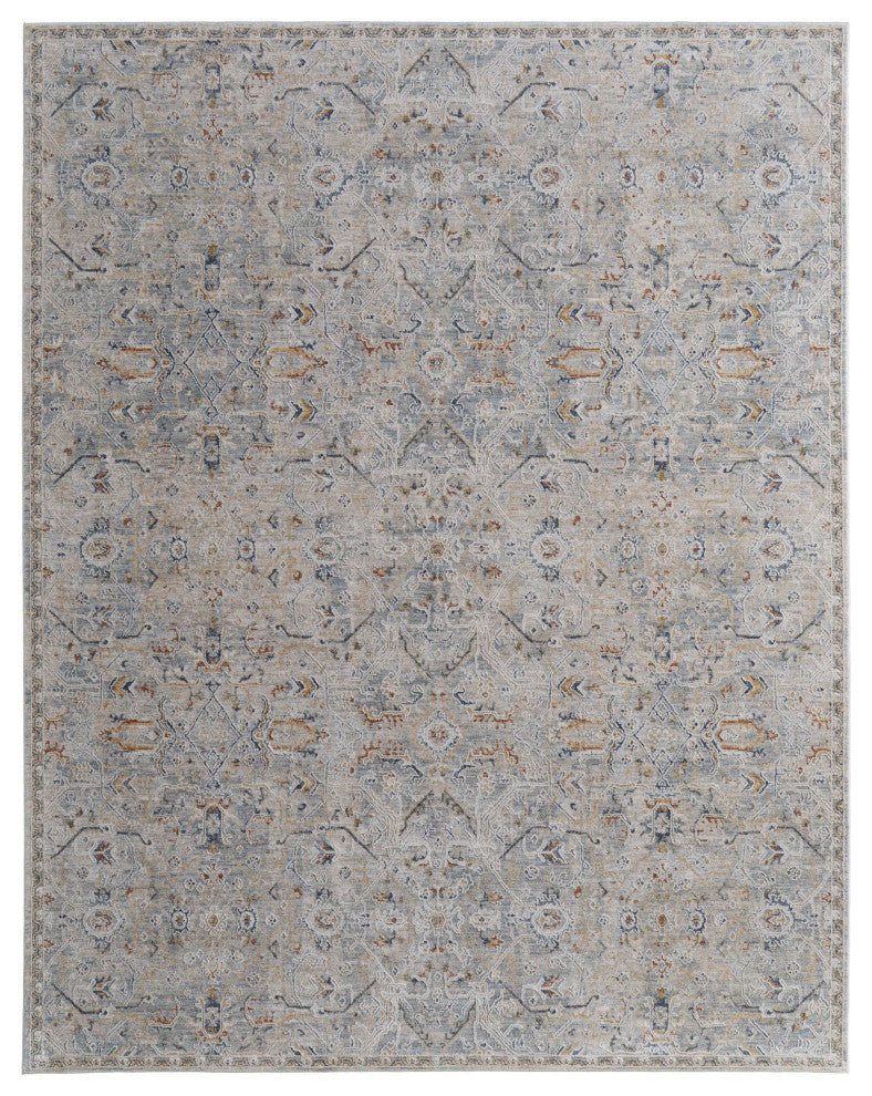 Hyannis R39M6 Bohemian & Eclectic/Global Rug, Ivory/Multi, 9'0"x12'8"