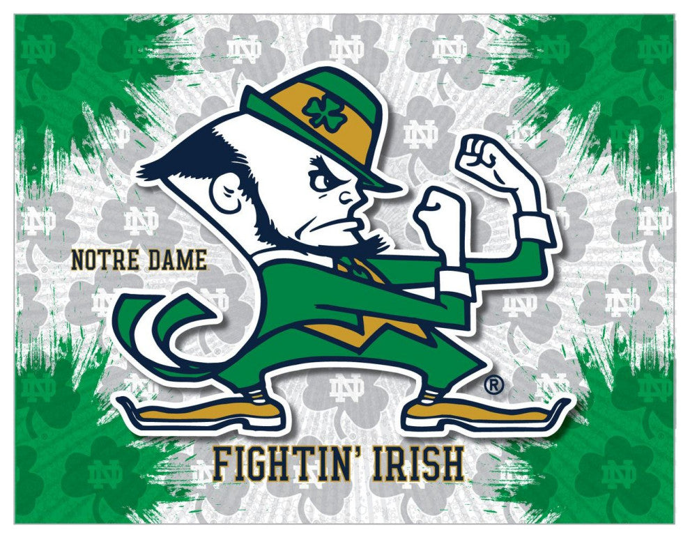 Holland Notre Dame Leprechaun 15"x20" Canvas Wall Art