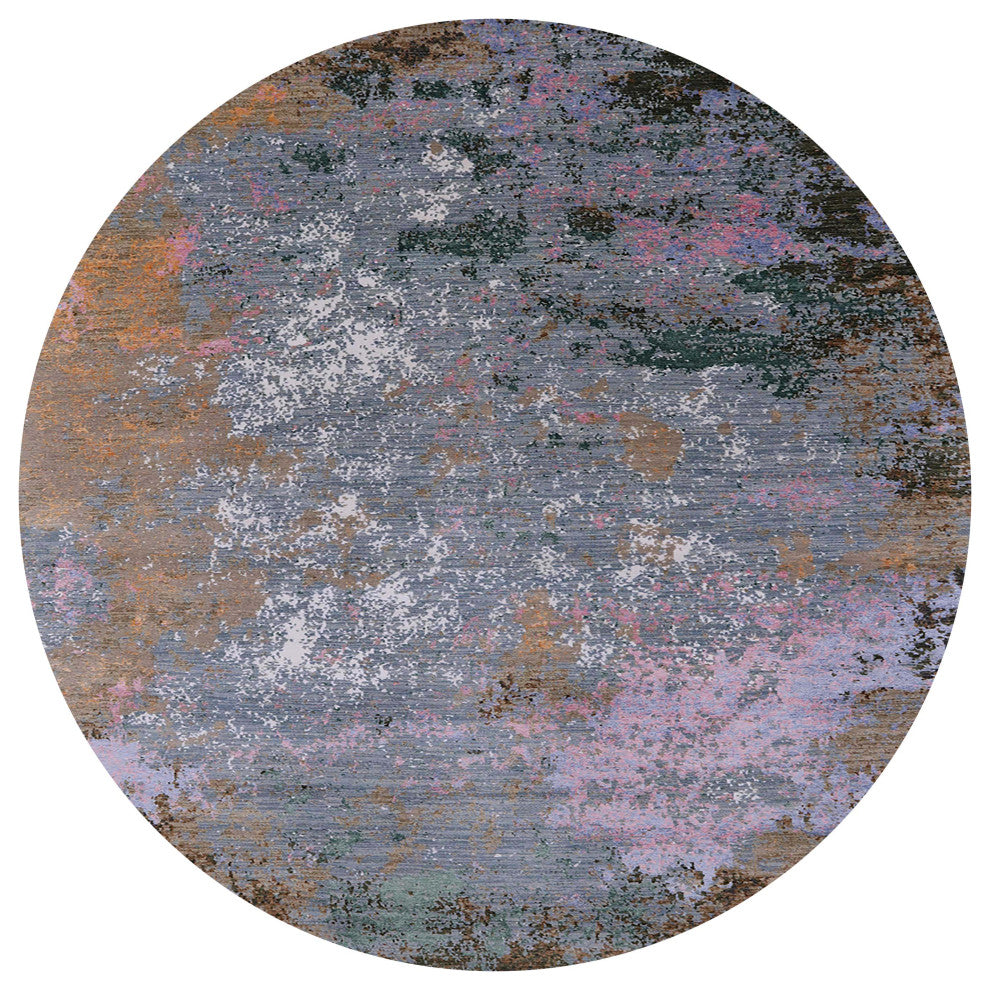 Ahgly Company Indoor Round Mid-Century Modern Area Rugs, 3' Round