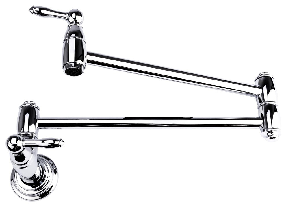 Traditional Wall-Mount Pot Filler in Chrome