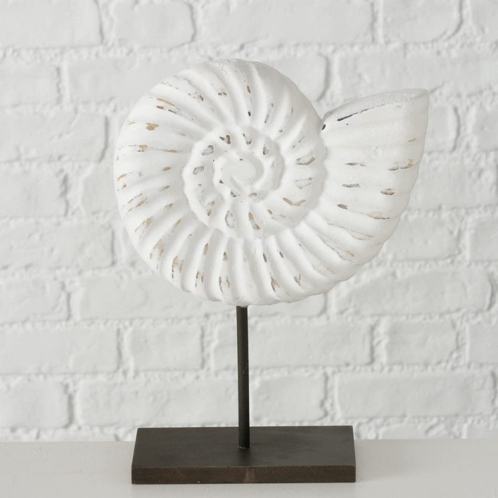 Abstract Nautilus Table Sculpture, 11 Inches