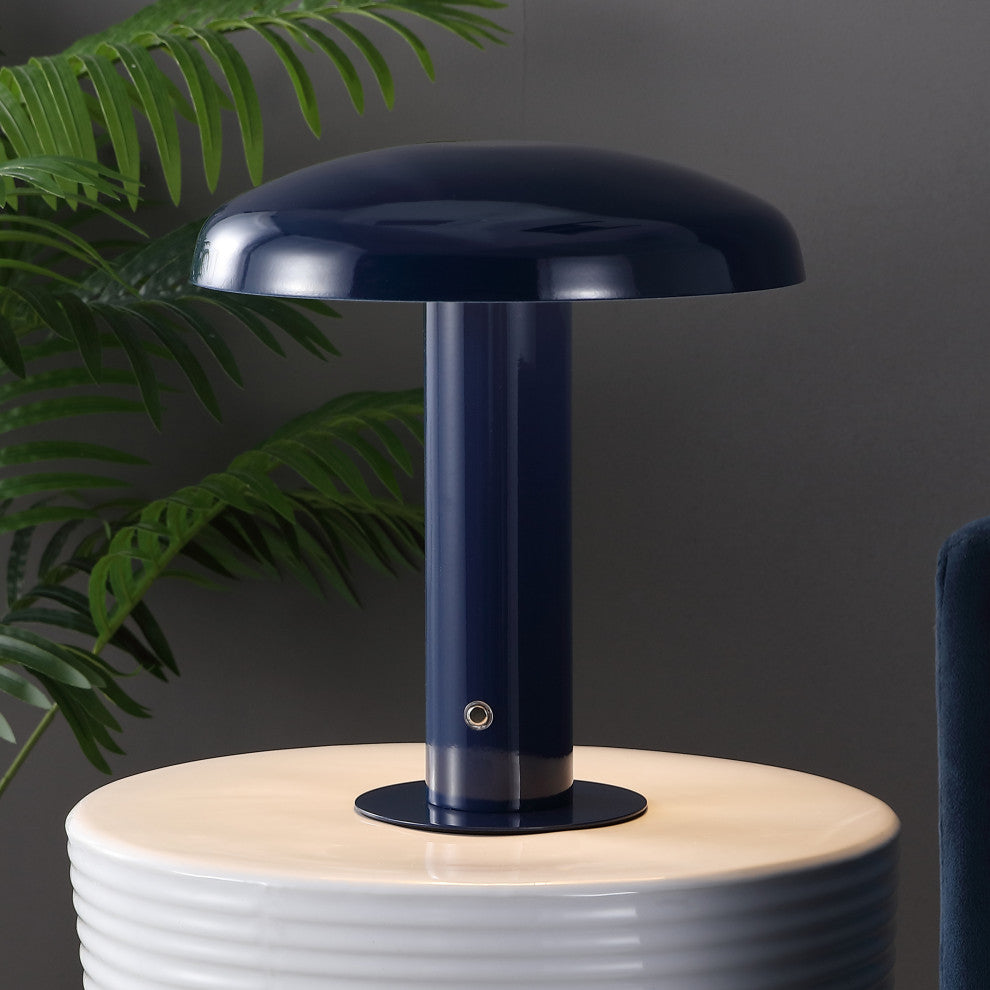 Bohemian Rechargeable/Cordless Iron Dimmable Integrated LED Mushroom Table Lamp