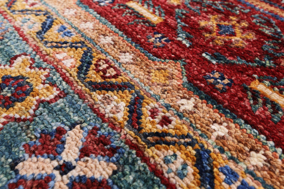 6' 9" X 10' 1" Khorjin Super Kazak Hand Knotted Rug Q10753