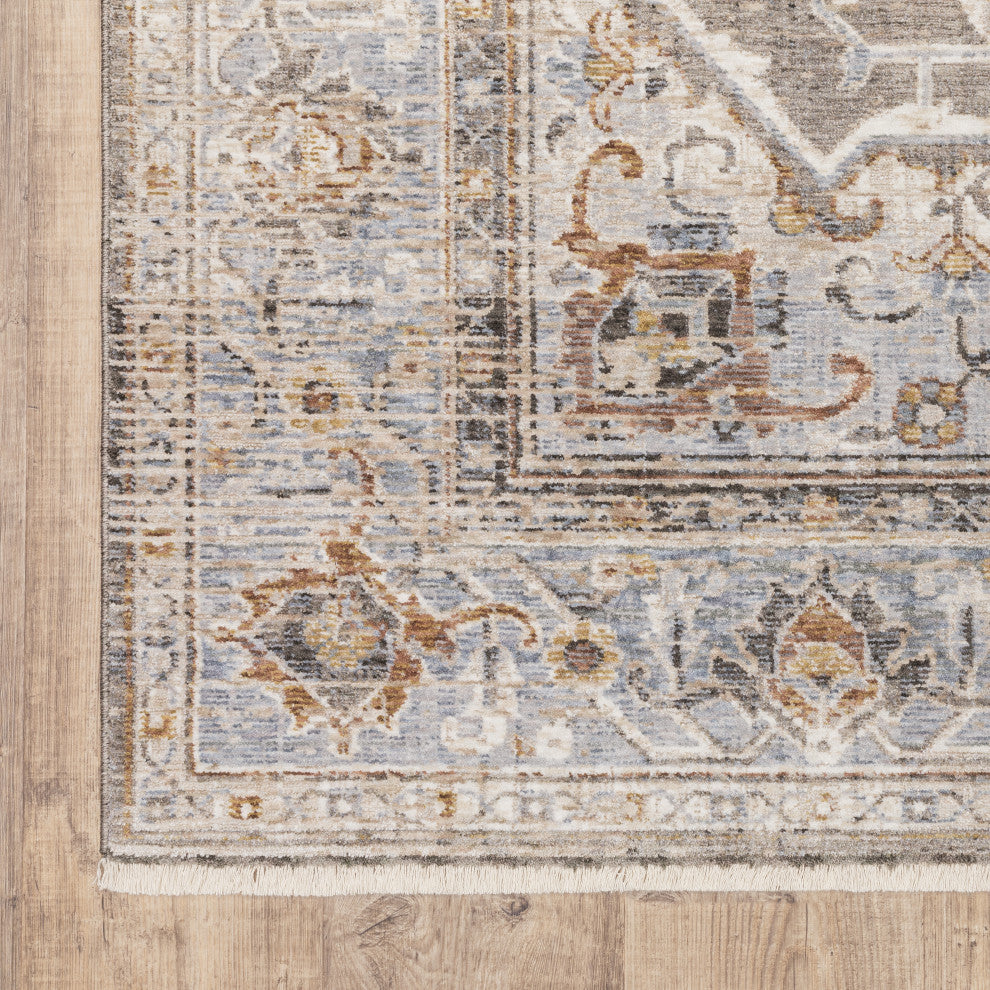 Maharaja 1803X Grey/Blue 2' x 3' Rug