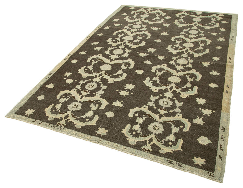 Rug N Carpet - Handwoven Turkish 5' 6'' x 8' 9'' Low Pile  Wool Rug