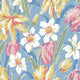 Laura Ashley Tulips China Blue Removable Wallpaper
