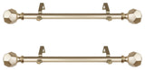 Theobald Side Curtain Rods 12-20", Light Gold