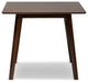 Pernille Modern Transitional Walnut Finished Square Wood Dining Table