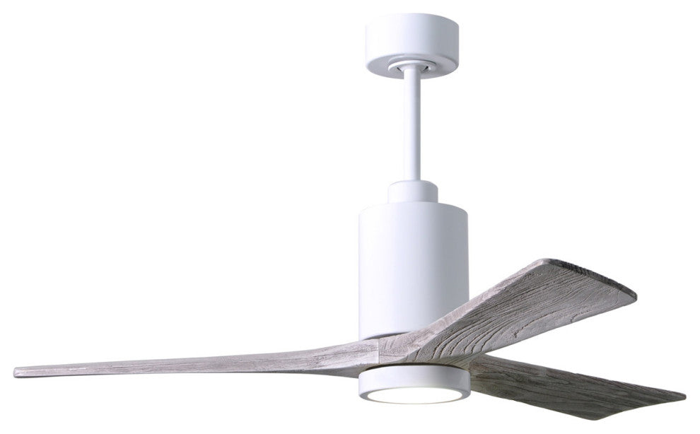 Matthews Fan, Patricia-3 Ceiling Fan, Gloss White, 52", Barn Wood