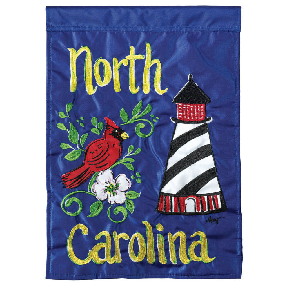 Flag  Double Applique  North Carolina Polyester Garden
