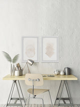Fading Creams Diptych, 24"x18"